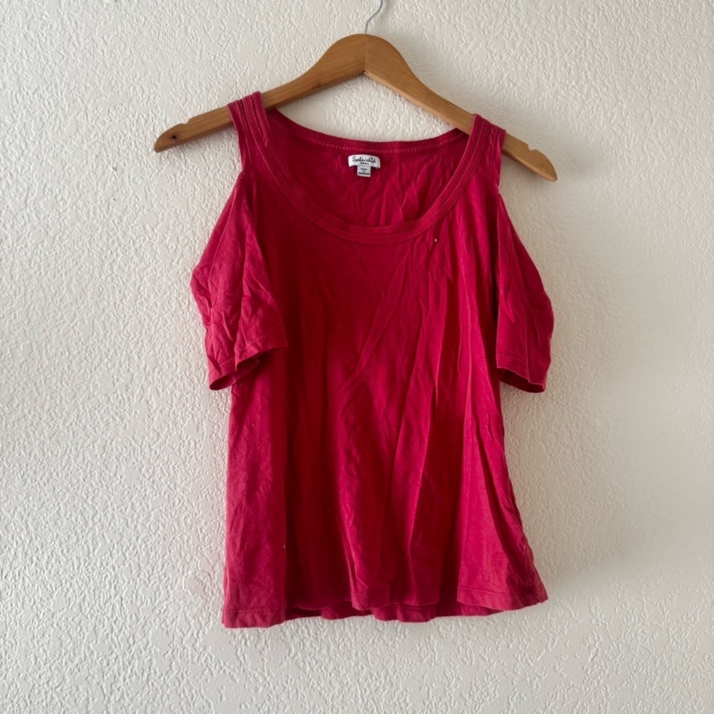Splendid Pink Cold Shoulder short sleeve small